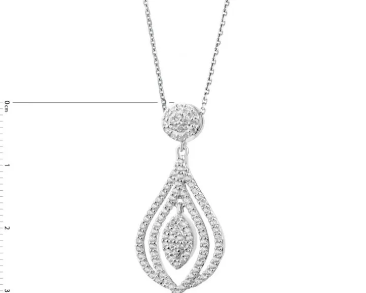 Zawieszka srebrna z cyrkoniami