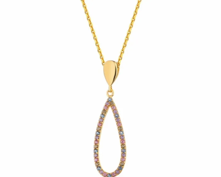 Zawieszka srebrna z cyrkoniami