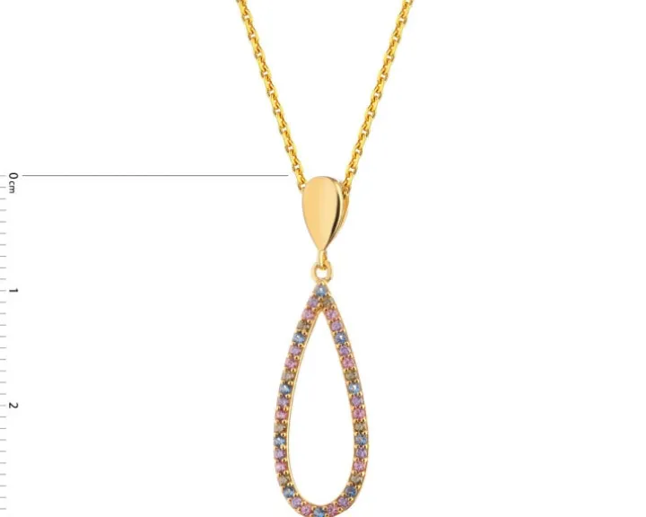 Zawieszka srebrna z cyrkoniami