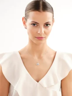 Zawieszka srebrna z cyrkoniami - drzewko