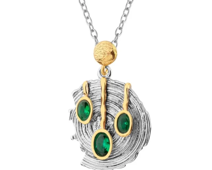 Zawieszka srebrna z cyrkoniami