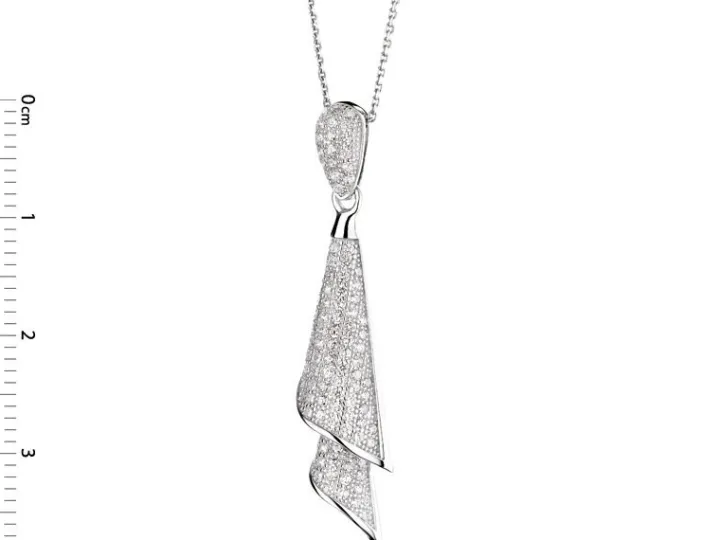 Zawieszka srebrna z cyrkoniami