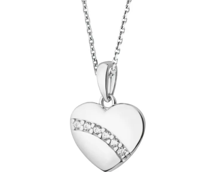 Zawieszka srebrna z cyrkoniami