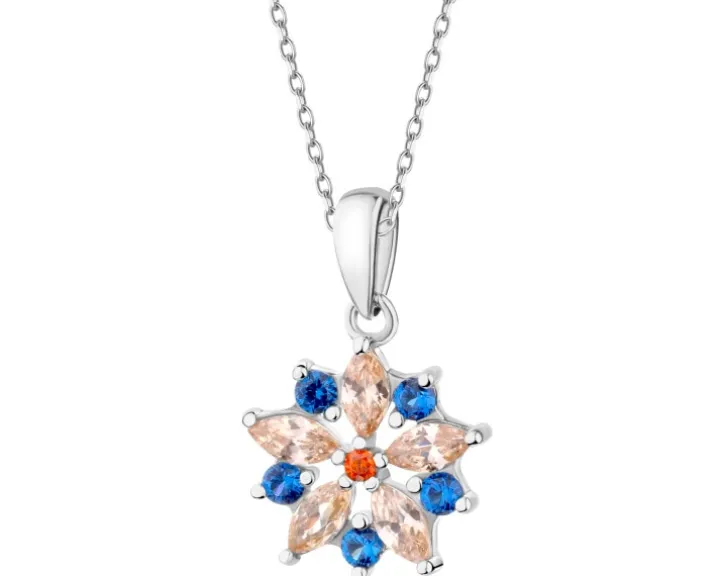 Zawieszka srebrna z cyrkoniami