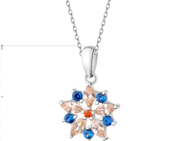 Zawieszka srebrna z cyrkoniami