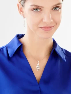 Zawieszka srebrna z cyrkoniami