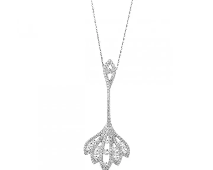 Zawieszka srebrna z cyrkoniami