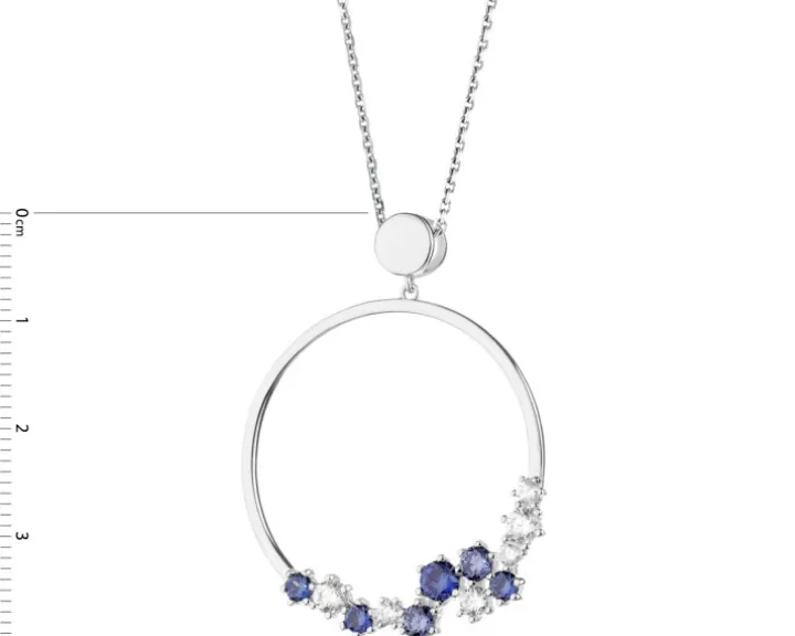 Zawieszka srebrna z cyrkoniami