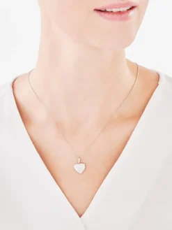 Zawieszka srebrna z cyrkoniami - serce