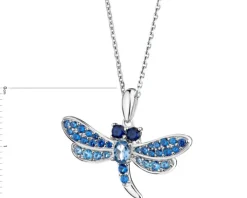 Zawieszka srebrna z cyrkoniami - ważka