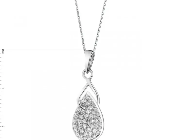 Zawieszka srebrna z cyrkoniami