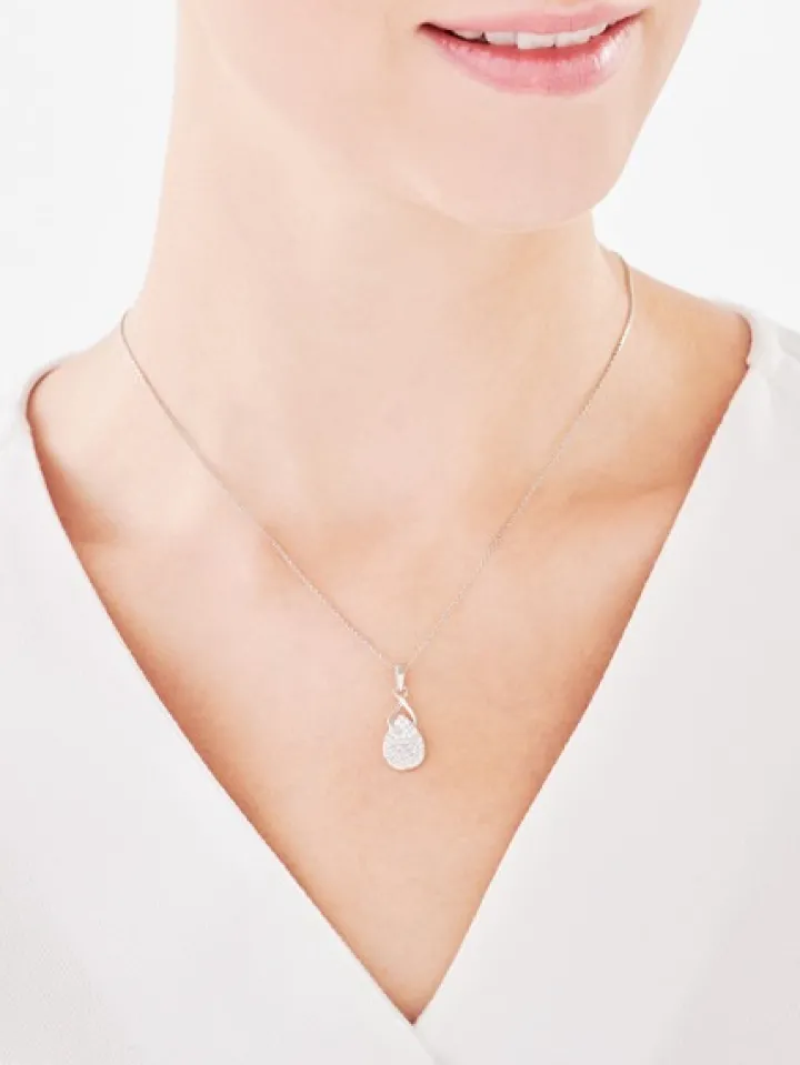 Zawieszka srebrna z cyrkoniami