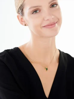 Zawieszka srebrna z cyrkoniami - koliber