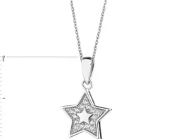 Zawieszka srebrna z cyrkoniami - gwiazda