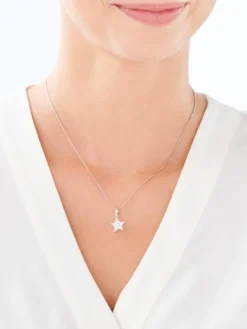 Zawieszka srebrna z cyrkoniami - gwiazda