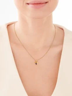 Zawieszka srebrna z cyrkoniami - koliber