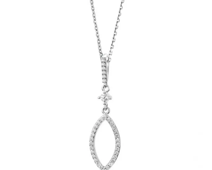 Zawieszka srebrna z cyrkoniami