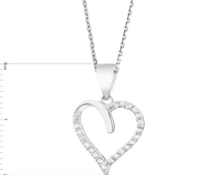 Zawieszka srebrna z cyrkoniami - serce