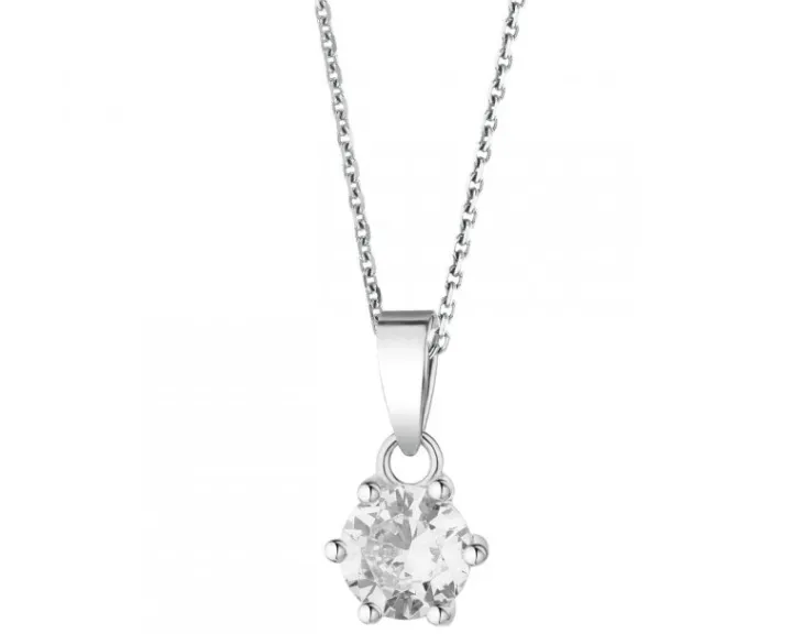 Zawieszka srebrna z cyrkoniami