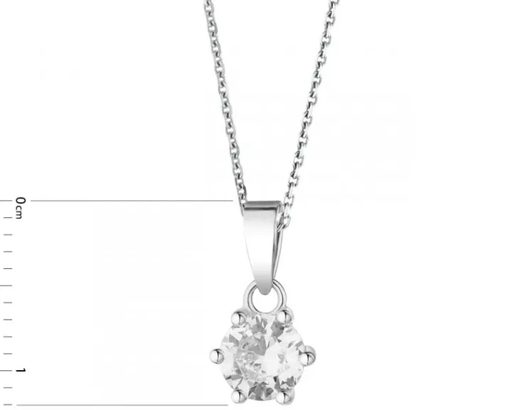 Zawieszka srebrna z cyrkoniami