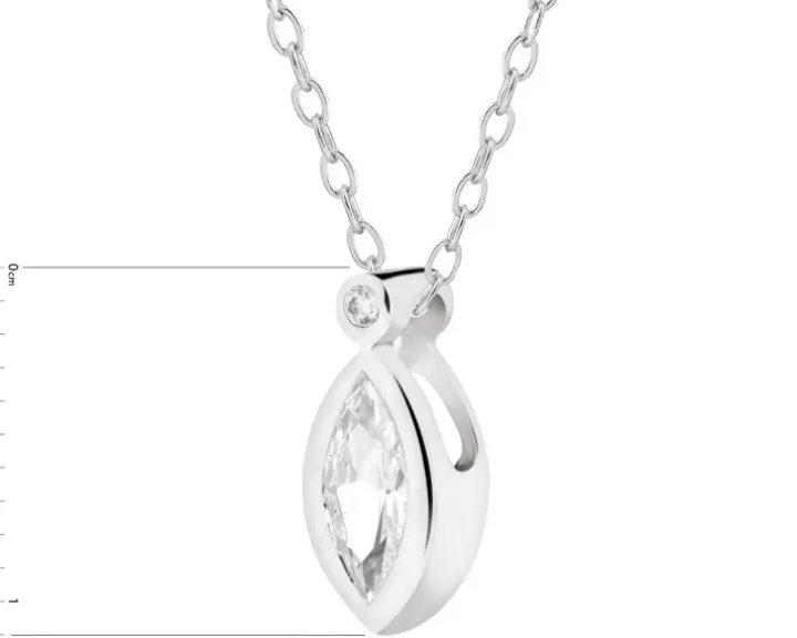 Zawieszka srebrna z cyrkoniami