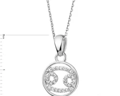 Zawieszka srebrna z cyrkoniami - motyl