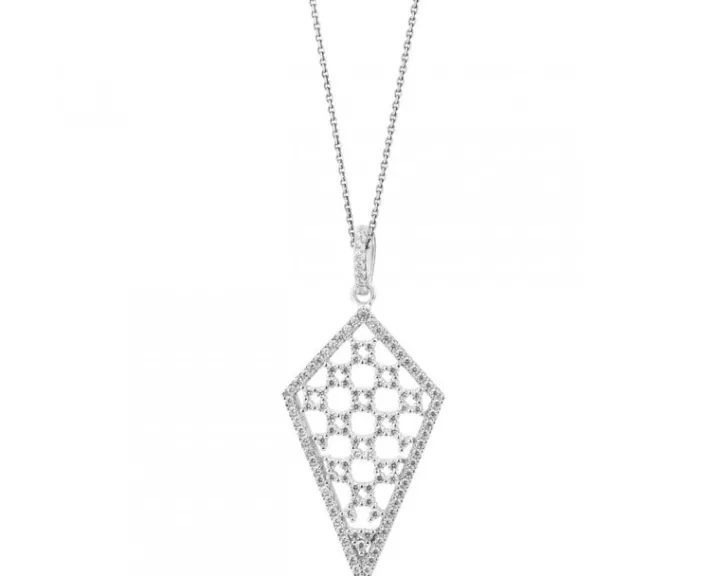 Zawieszka srebrna z cyrkoniami