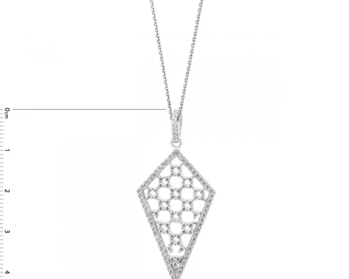 Zawieszka srebrna z cyrkoniami