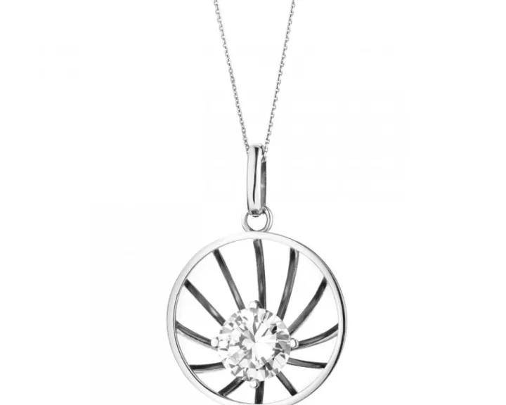 Zawieszka srebrna z cyrkonią