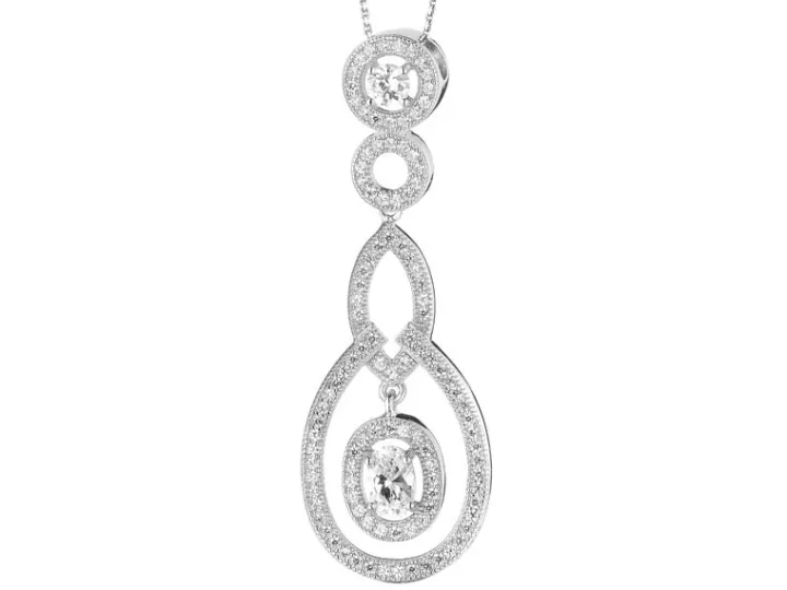 Zawieszka srebrna z cyrkoniami