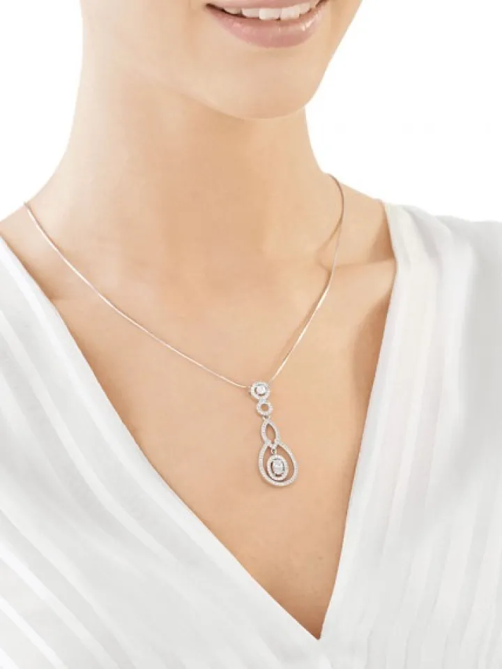 Zawieszka srebrna z cyrkoniami