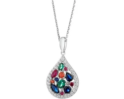 Zawieszka srebrna z cyrkoniami