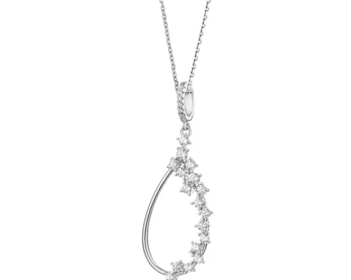 Zawieszka srebrna z cyrkoniami