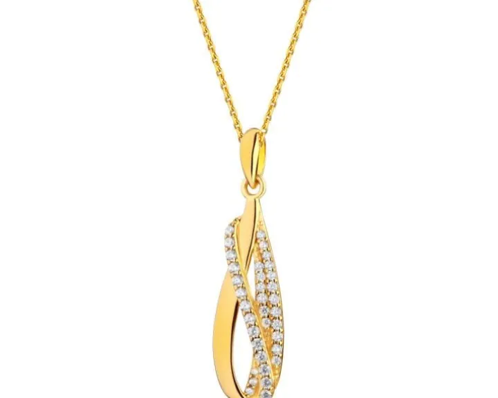 Zawieszka srebrna z cyrkoniami