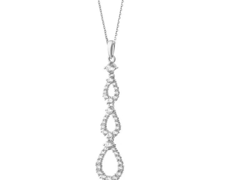 Zawieszka srebrna z cyrkoniami