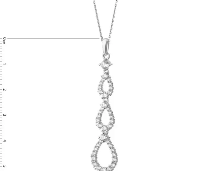 Zawieszka srebrna z cyrkoniami