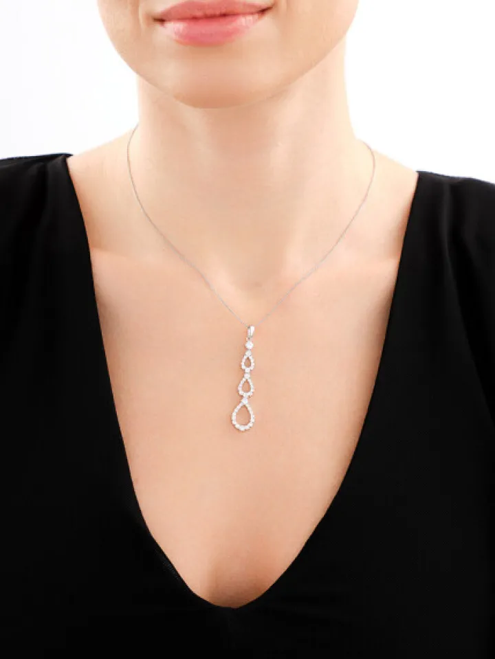 Zawieszka srebrna z cyrkoniami