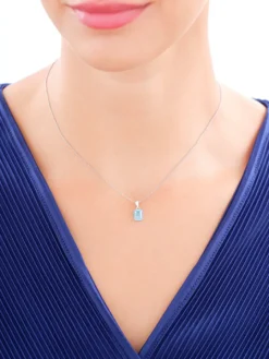 Zawieszka srebrna z cyrkonią i emalią