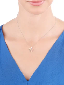 Zawieszka srebrna z cyrkoniami - serca