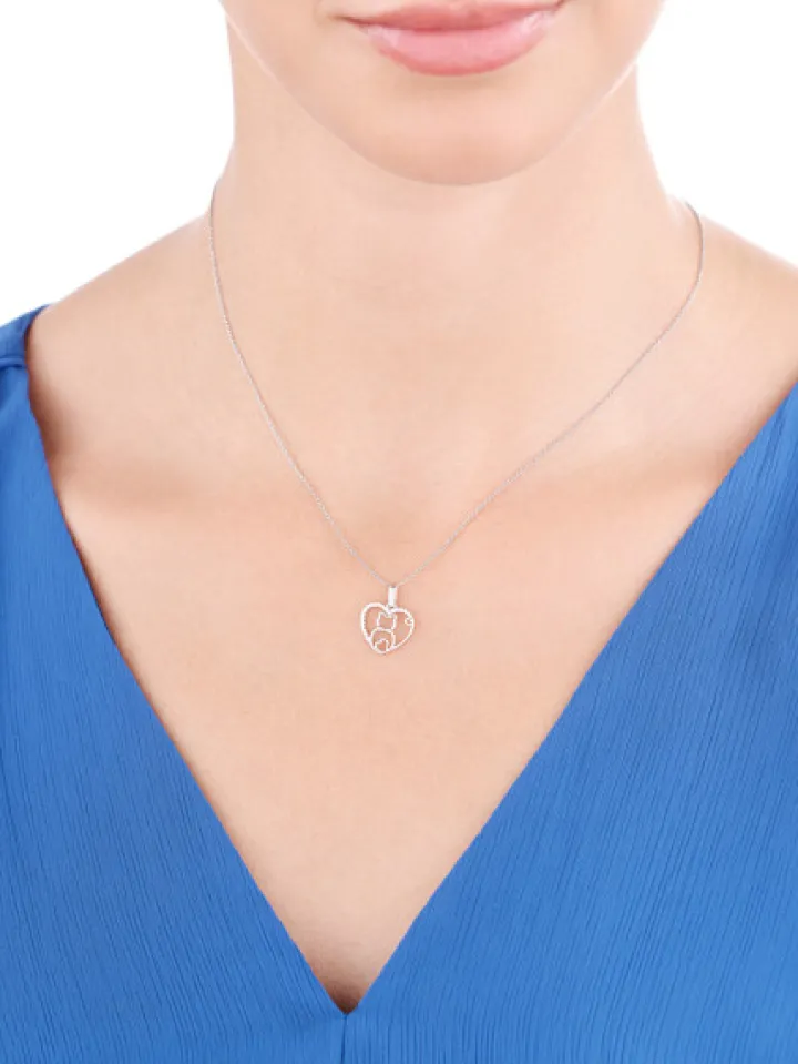 Zawieszka srebrna z cyrkoniami - serca