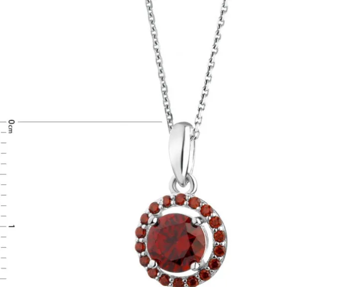 Zawieszka srebrna z cyrkoniami - koło