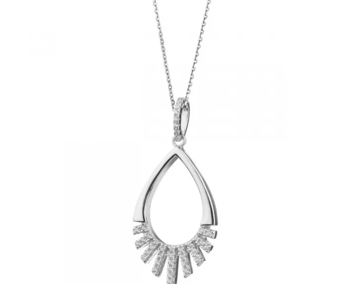 Zawieszka srebrna z cyrkoniami