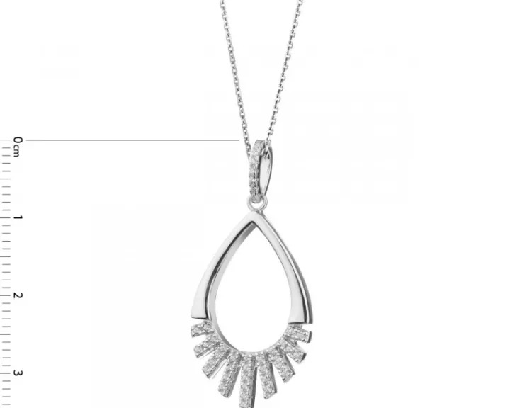 Zawieszka srebrna z cyrkoniami