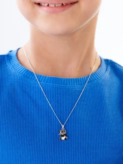 Zawieszka srebrna z emalią - panda