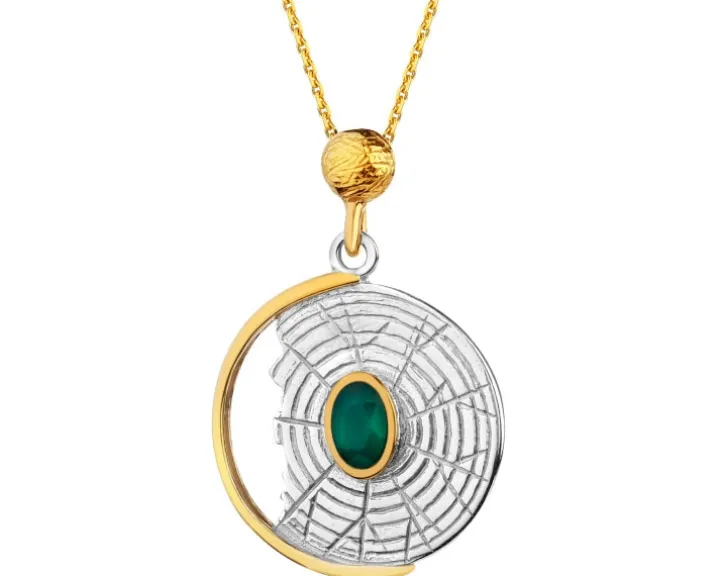 Zawieszka srebrna z kamieniem jubilerskim