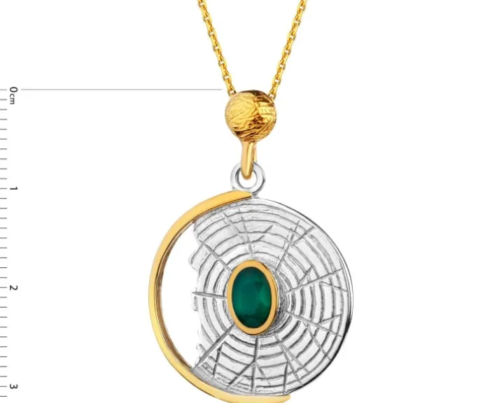 Zawieszka srebrna z kamieniem jubilerskim