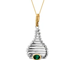 Zawieszka srebrna z kamieniem jubilerskim