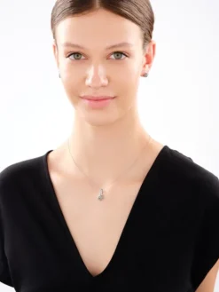 Zawieszka srebrna z markasytami - kwiat