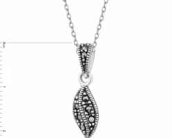 Zawieszka srebrna z markasytami