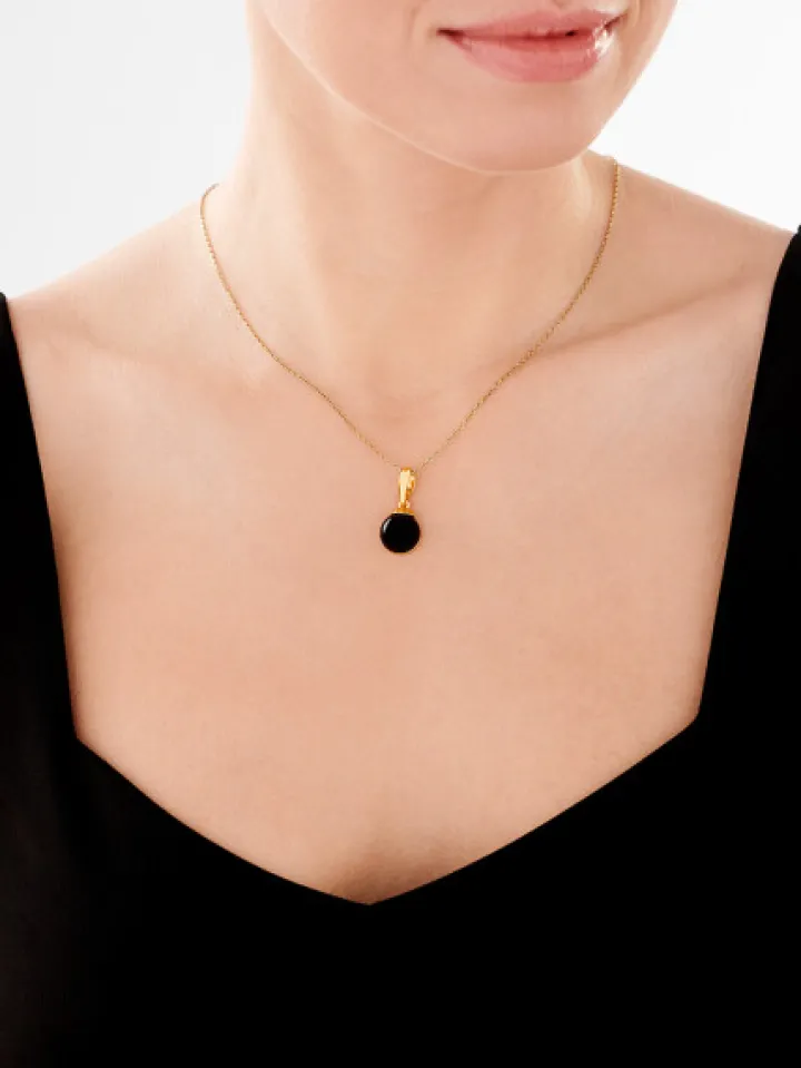 Zawieszka srebrna z onyksem